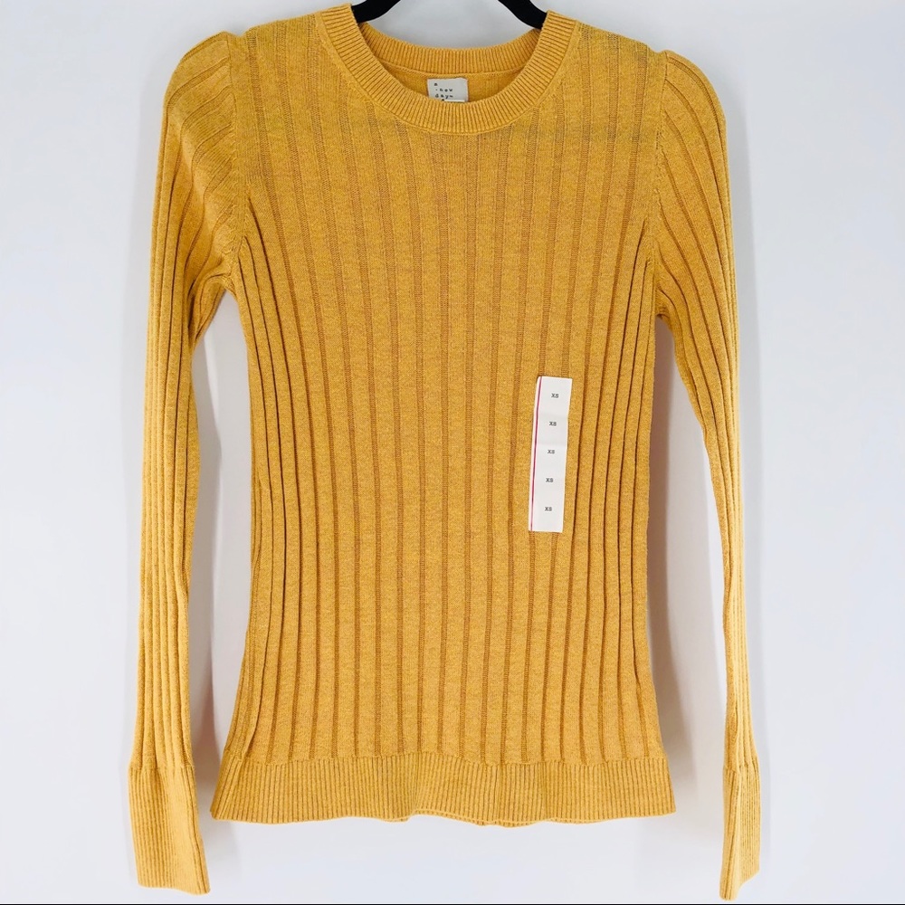 A New Day Mustard Yellow Knit Sweater